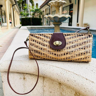 Rattan Convertible Clutch - dolly mama boutique