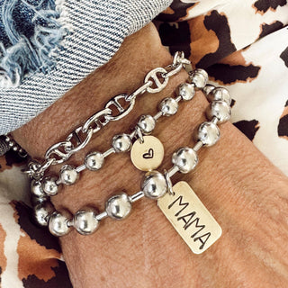 Hand-Stamped Mama Tag Bracelet - view 3