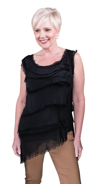 Arianna Sleeveless Silk Top - dolly mama boutique