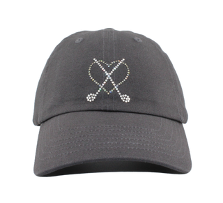 Rachel Cap with Crystal Crossed Golf Clubs & Heart