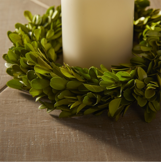 Boxwood Candle Wreath NPG403 - dolly mama boutique
