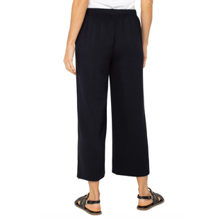 Pull-On Wide-Leg Knit Crop