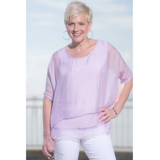 Adriana Raw-Edge Top - dolly mama boutique
