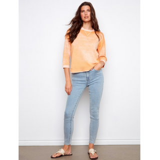 Reverse-Print Sweater - dolly mama boutique