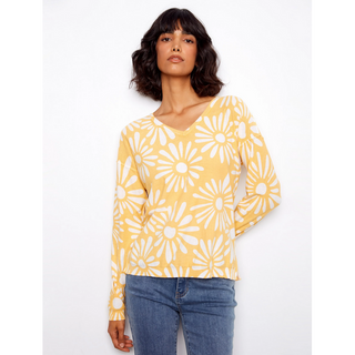 Reversible Daisy V-Neck Sweater - dolly mama boutique