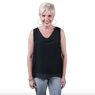 Dina Silk V-Neck Tank