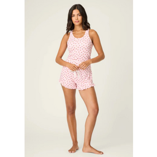 Rose Print Ruffle Shorts