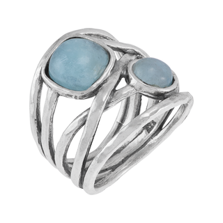 Bluebird Nest Aquamarine Ring - view 3