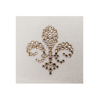 Rachel Cap with Crystal Fleur De Lis