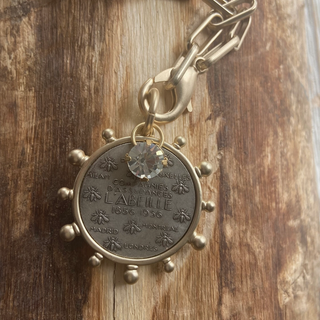 French Bee Paperclip Necklace