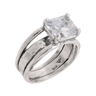 Seville Split Shoulder CZ Ring - view 2