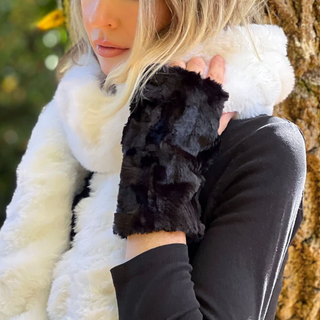 Fingerless Fur Gloves - Short