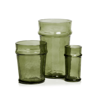 Hammered Double Old Fashioned Glass - Green