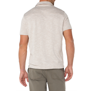 Men's Short-Sleeve Button-Up Knit Shirt