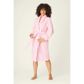 Striped Terry Robe - dolly mama boutique