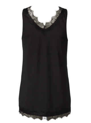 V-Neck Tank with Lace