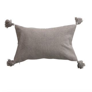 Floral Embroidered Lumbar Pillow - dolly mama boutique