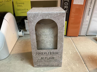 6” Frosted 3D Flame Candle