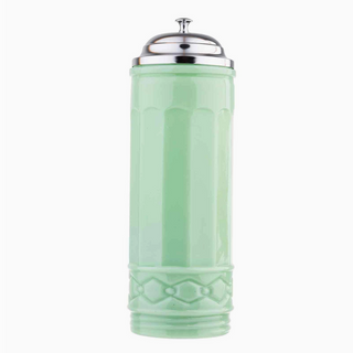 Jadeite Glass Straw Jar
