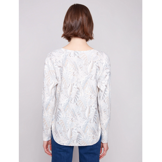 Printed Sweater with Pockets