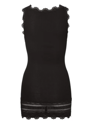 Lace-Edge Silk Tank - dolly mama boutique