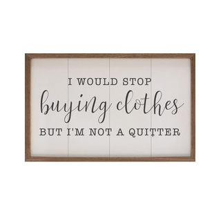 "Buying Clothes" Framed Sign
