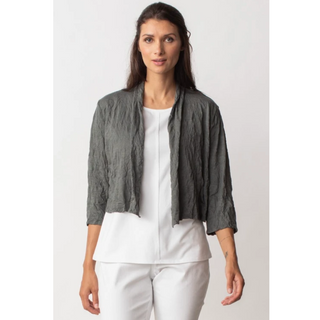 Tissue Crinkle Crop Jacket - dolly mama boutique