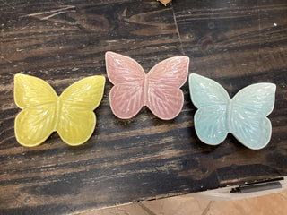 Butterfly Tidbit Dish Assorted A/3colors