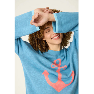 Long-Sleeve Anchor Sweater