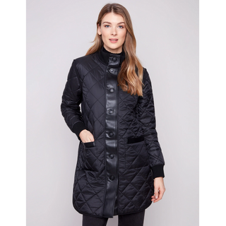 Reversible Solid & Jacquard Quilted Puffer