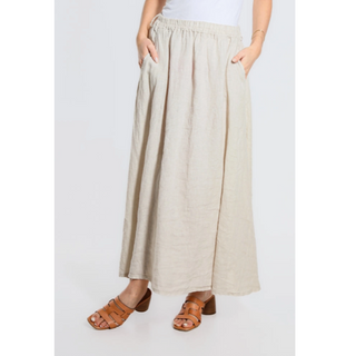 Angie A-Line Linen Skirt - dolly mama boutique