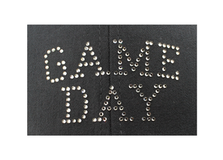 Kourtney Trucker Hat with Crystal "GAME DAY" - dolly mama boutique