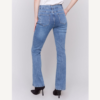 Front-Slit Bootcut Jean - dolly mama boutique