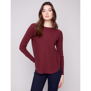 Pullover Sweater with Laced Sleeve Lace Detail - dolly mama boutique