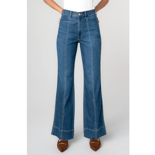 Relaxed Seamed Bootcut Jeans