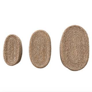 Seagrass Oval Basket with Lid - dolly mama boutique