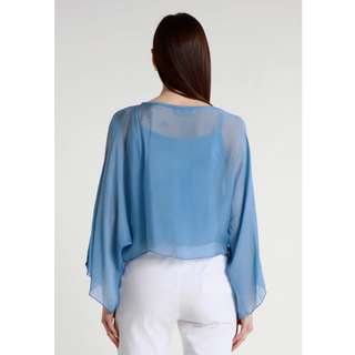 Sofita Cropped Silk Kaftan