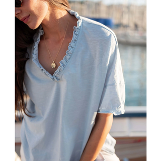 Amelia Ruffle Tee - dolly mama boutique