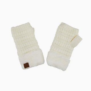 Cable-Knit Fingerless Gloves