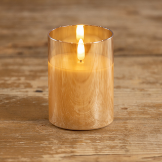 4” Champagne Glass 3D Flame Candle