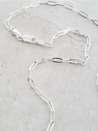 Sterling Paperclip Chain Necklace - view 2