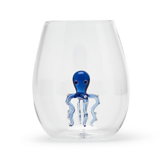 Stemless  Wine glass /Octopus.Whale,Heart,Shark,Anchor,Bird - dolly mama boutique