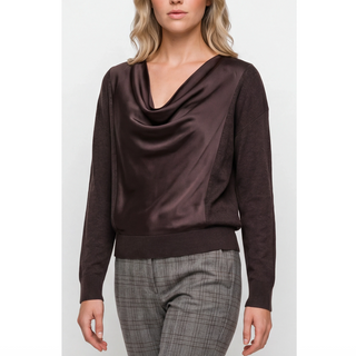 Drape-Neck Sweater