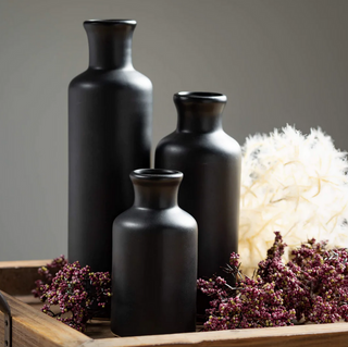Black Bottle Vase - dolly mama boutique