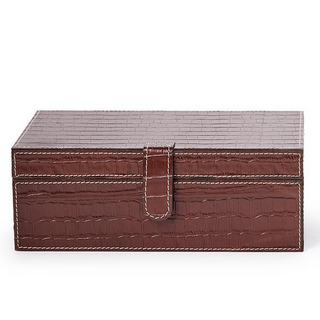 Leather Patterned Storage Boxes - dolly mama boutique