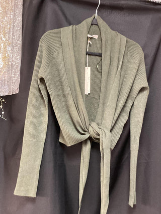 Waffle Tie Front Cardigan