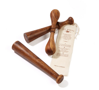 Wooden Muddler 3 Designs 7603-20 - dolly mama boutique