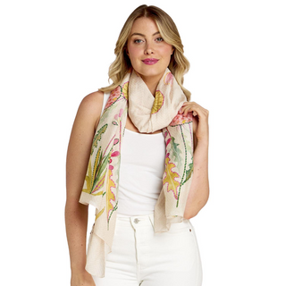 Pop Flowers Pink Scarf - dolly mama boutique