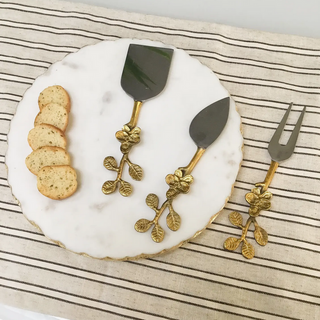 Floral Handle Cheese Knife Set - dolly mama boutique