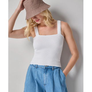 Organic Smocked Tank